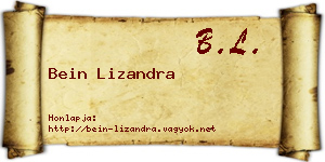 Bein Lizandra névjegykártya